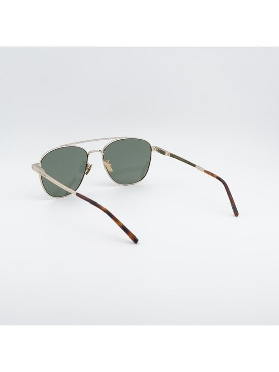 Saint Laurent SL531 011 Sunglasses Gold Aviator Frame, Green Lenses main image 4